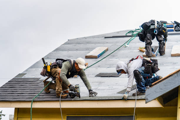 Professional Gutter Installation technician working in Rexburg, ID